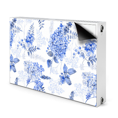Magnetisk radiatorkåpa Blå hortensia