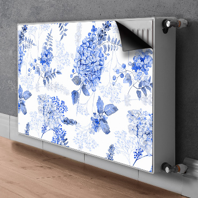 Magnetisk radiatorkåpa Blå hortensia
