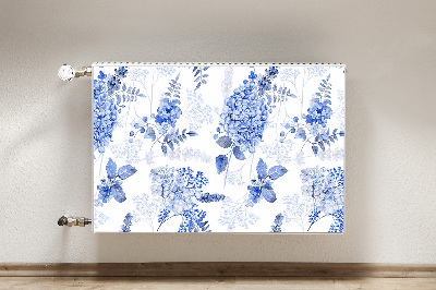 Magnetisk radiatorkåpa Blå hortensia