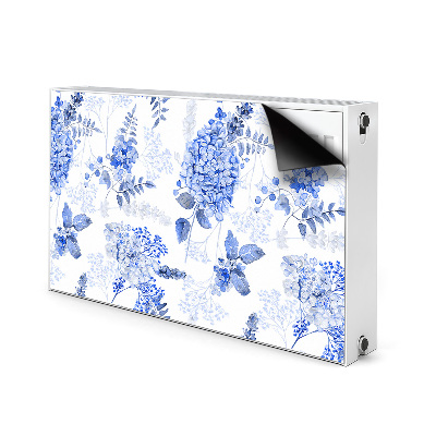 Magnetisk radiatorkåpa Blå hortensia