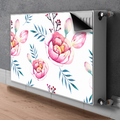 Magnetisk radiatorkåpa Blommor