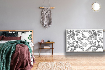 Magnetisk radiatorkåpa Gråa fåglar