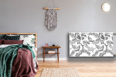 Magnetisk radiatorkåpa Gråa fåglar