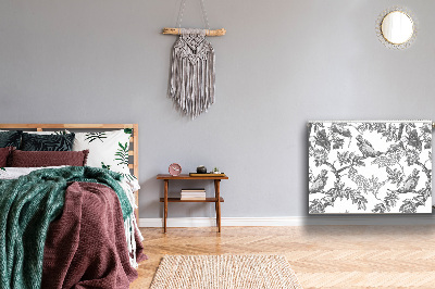 Magnetisk radiatorkåpa Gråa fåglar