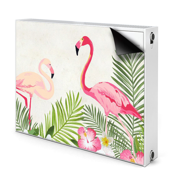 Magnetisk radiatorkåpa Två flamingos