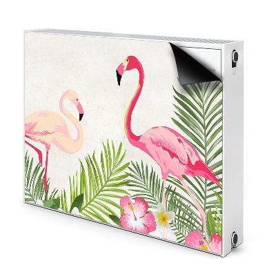 Magnetisk radiatorkåpa Två flamingos
