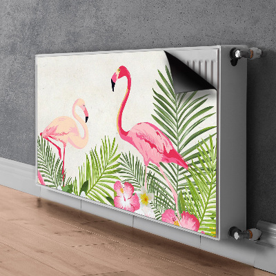 Magnetisk radiatorkåpa Två flamingos