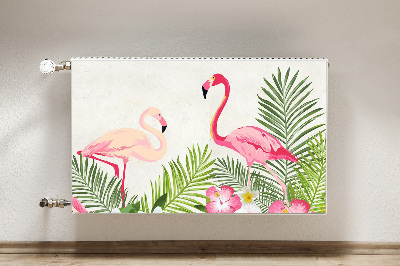 Magnetisk radiatorkåpa Två flamingos