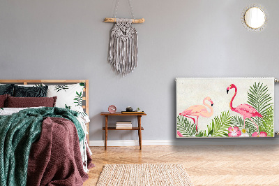Magnetisk radiatorkåpa Två flamingos