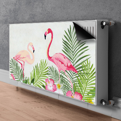 Magnetisk radiatorkåpa Två flamingos