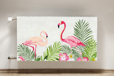 Magnetisk radiatorkåpa Två flamingos