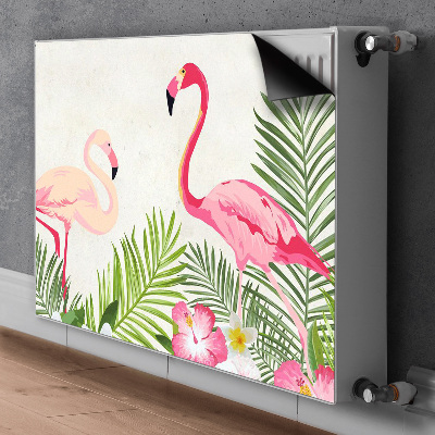 Magnetisk radiatorkåpa Två flamingos