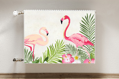 Magnetisk radiatorkåpa Två flamingos
