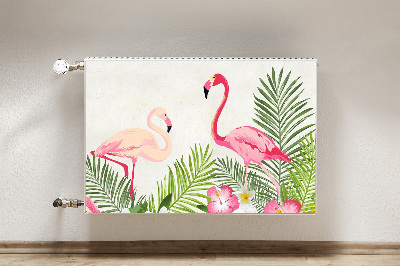 Magnetisk radiatorkåpa Två flamingos