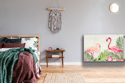 Magnetisk radiatorkåpa Två flamingos