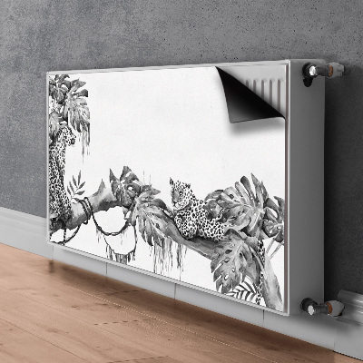 Magnetiskt radiatorskydd Geparder på en gren