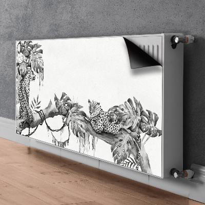 Magnetiskt radiatorskydd Geparder på en gren