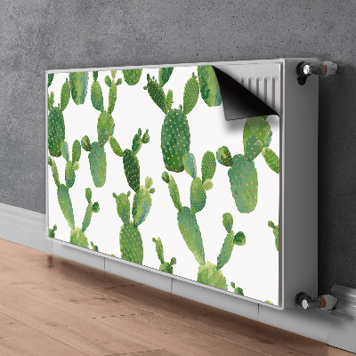 Magnetiskt radiatorskydd Målade kaktusar