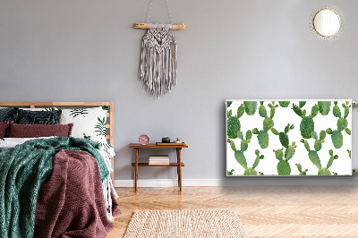 Magnetiskt radiatorskydd Målade kaktusar