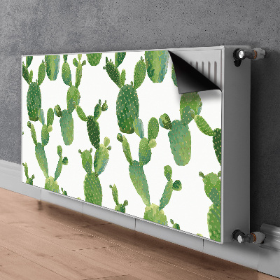 Magnetiskt radiatorskydd Målade kaktusar