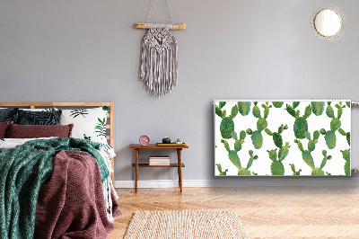 Magnetiskt radiatorskydd Målade kaktusar