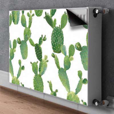 Magnetiskt radiatorskydd Målade kaktusar