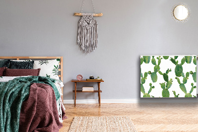 Magnetiskt radiatorskydd Målade kaktusar