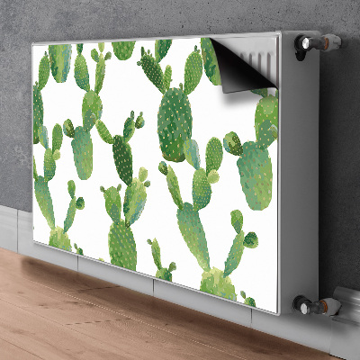 Magnetiskt radiatorskydd Målade kaktusar