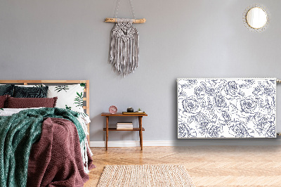 Magnetiskt radiatorskydd Blå rosor