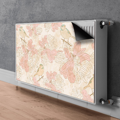 Magnetisk radiatorkåpa Beiga fåglar