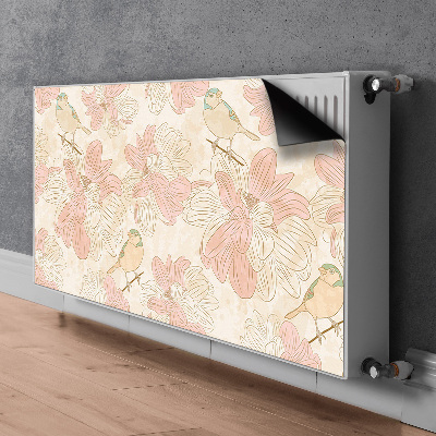 Magnetisk radiatorkåpa Beiga fåglar