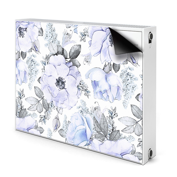Magnetisk radiatorkåpa Blå rosor