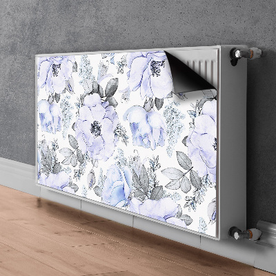 Magnetisk radiatorkåpa Blå rosor