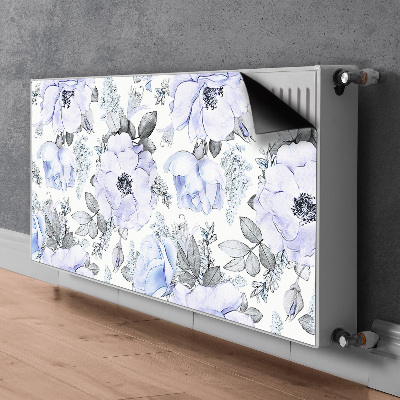 Magnetisk radiatorkåpa Blå rosor