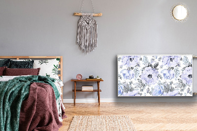 Magnetisk radiatorkåpa Blå rosor
