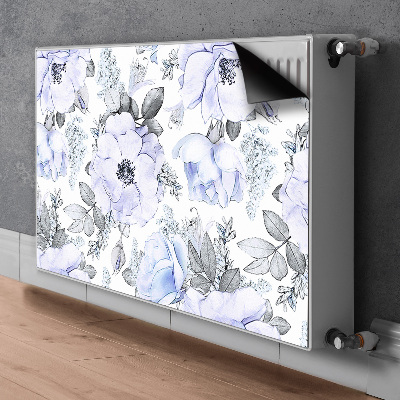 Magnetisk radiatorkåpa Blå rosor