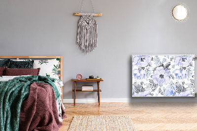 Magnetisk radiatorkåpa Blå rosor