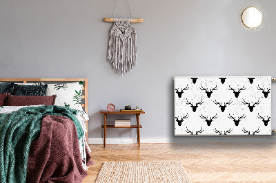Magnetiskt radiatorskydd Svart rådjur mönster