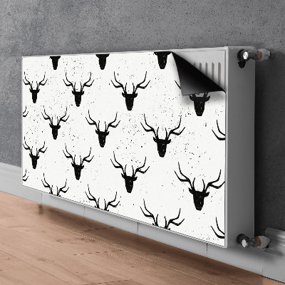 Magnetiskt radiatorskydd Svart rådjur mönster