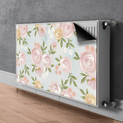 Magnetisk radiatorkåpa Akvarell blommor