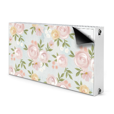 Magnetisk radiatorkåpa Akvarell blommor