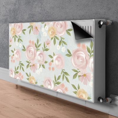 Magnetisk radiatorkåpa Akvarell blommor