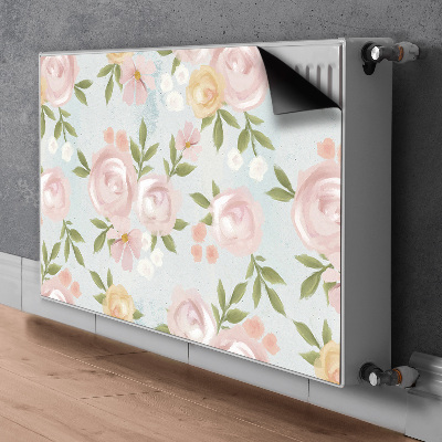 Magnetisk radiatorkåpa Akvarell blommor