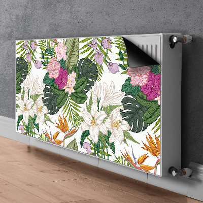 Magnetiskt radiatorskydd Exotiska blommor