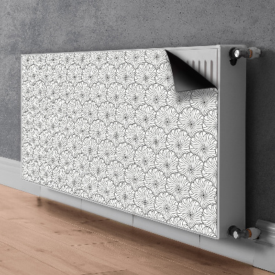 Magnetisk radiatorkåpa Ritad blomma