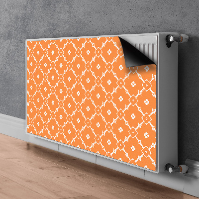 Magnetisk radiatorkåpa Orange blommor