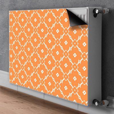 Magnetisk radiatorkåpa Orange blommor