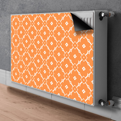 Magnetisk radiatorkåpa Orange blommor