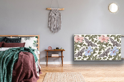 Magnetiskt radiatorskydd Fjärilar bland blommor