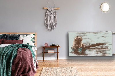 Magnetiskt radiatorskydd Björn i en båt